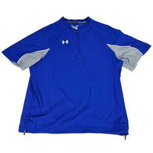 Under Armour All Season Gear Blue Quarter-Zip Short Sleeve Pullover Shirt